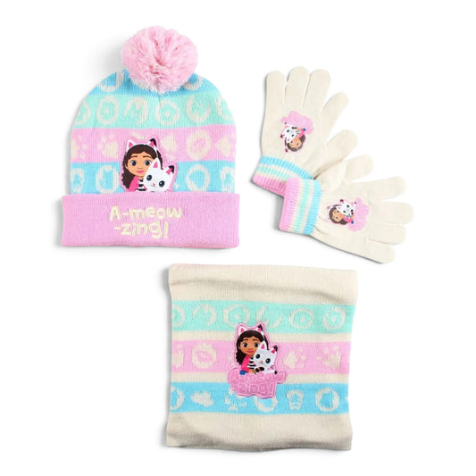 GABBY'S DOLLHOUSE - Bonnet, gants et snood Gabby's Dollhouse J'M T Créa