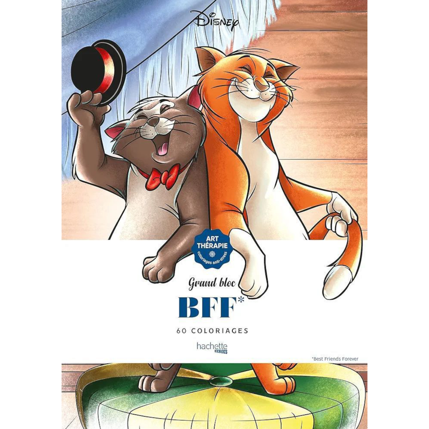 Grand bloc de coloriages Disney - BFF - Coloriages Art Thérapie - Hachette Heroes J'M T Créa