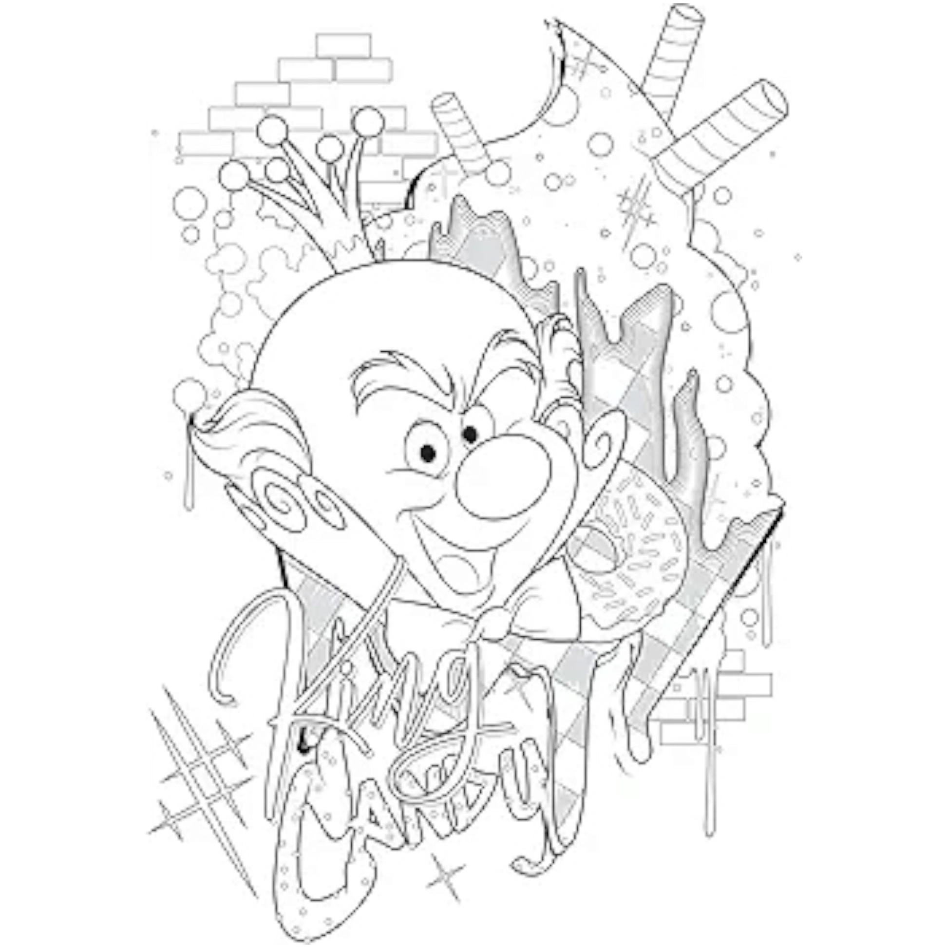 Grand bloc de coloriages Disney - Graffitis - Coloriages Art Thérapie - Hachette Heroes J'M T Créa