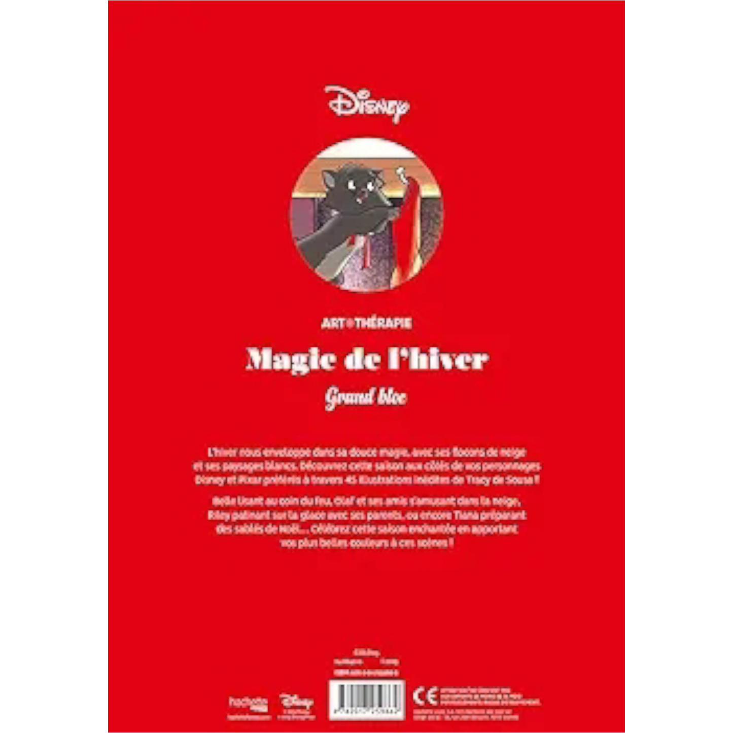 Grand bloc de coloriages Disney - Magie de l'hiver - Coloriages Art Thérapie - Hachette Heroes J'M T Créa