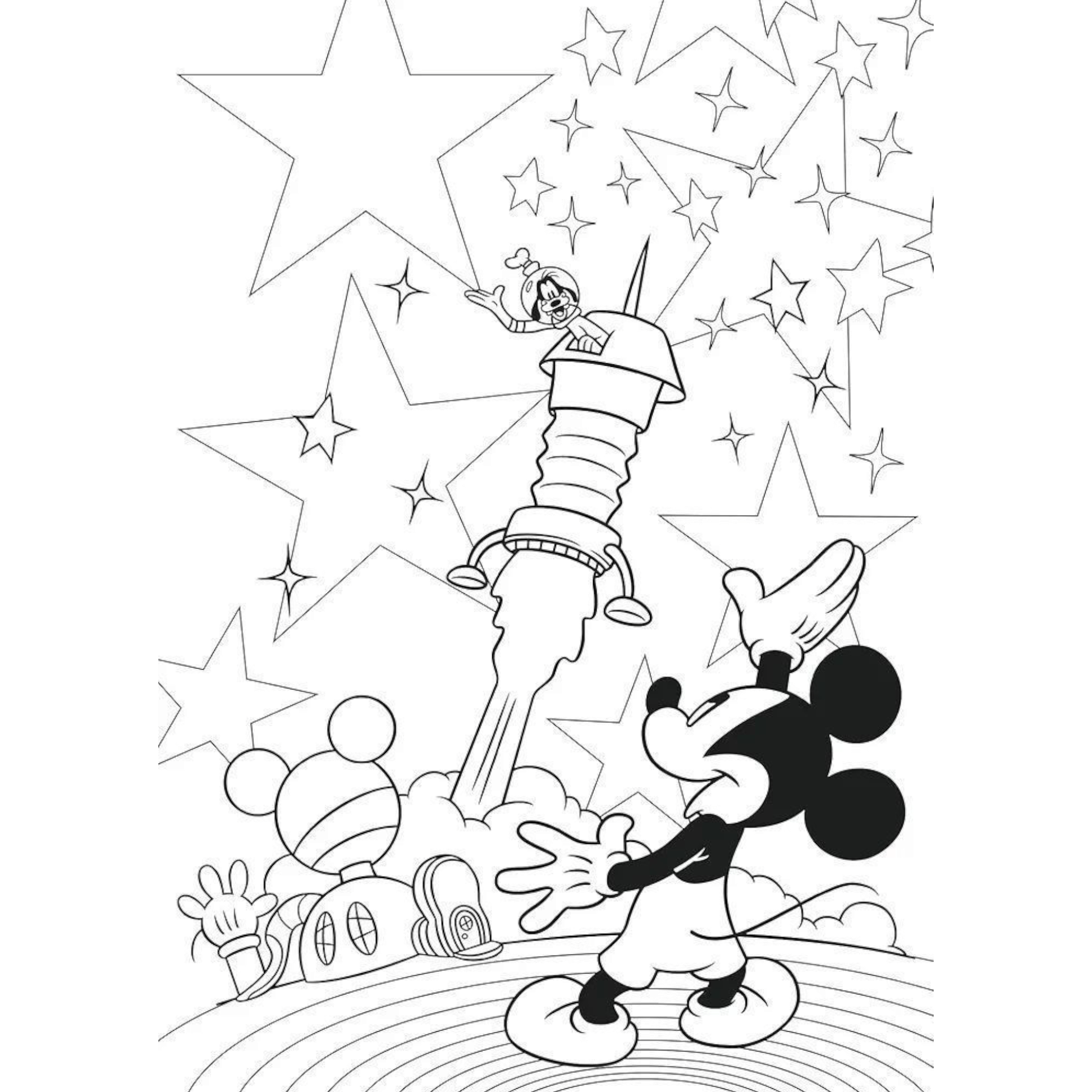 Grand bloc de coloriages Disney - Voyages magiques - Coloriages Art Thérapie - Hachette Heroes J'M T Créa