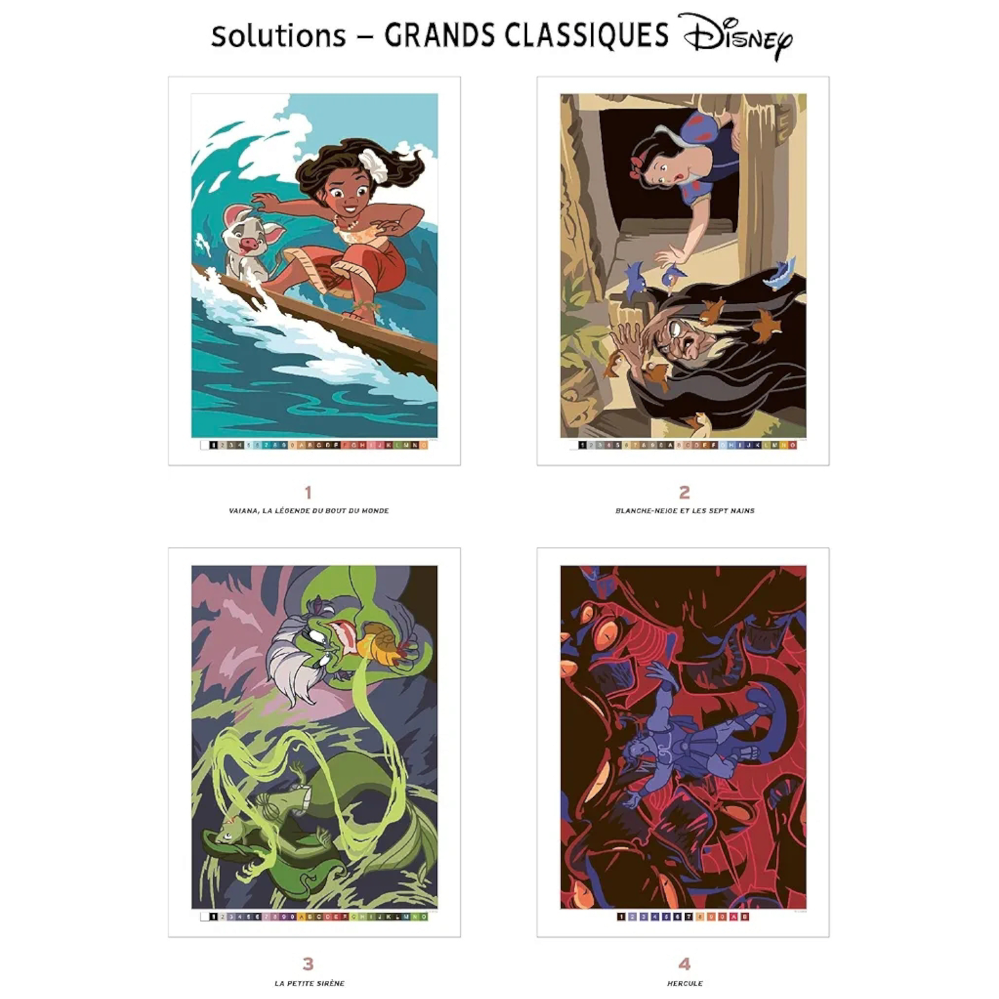 Grand bloc de coloriages mystères Disney - Les grands classiques - Coloriages Art Thérapie - Hachette Heroes J'M T Créa