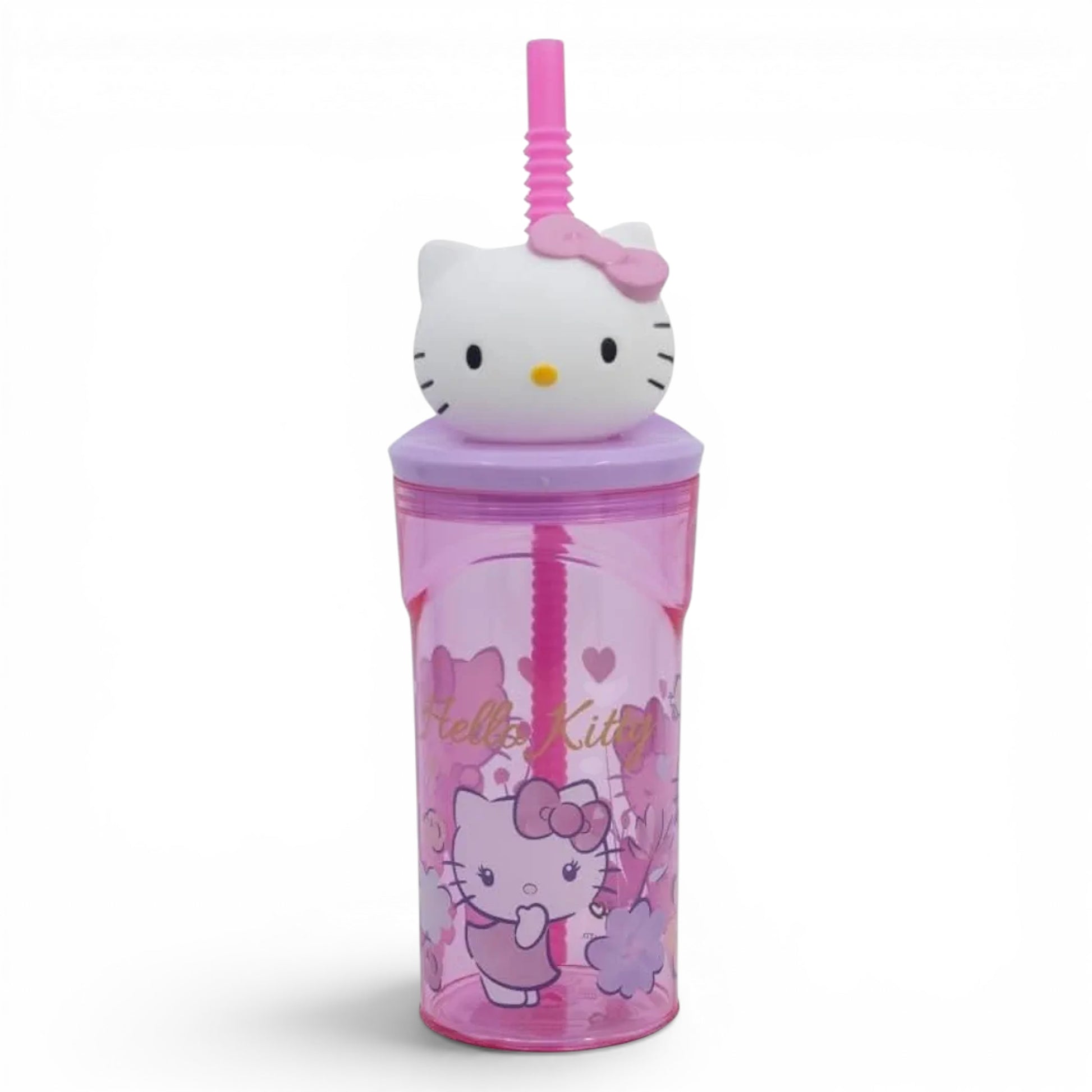HELLO KITTY - Verre 3D avec paille - Stor J'M T Créa