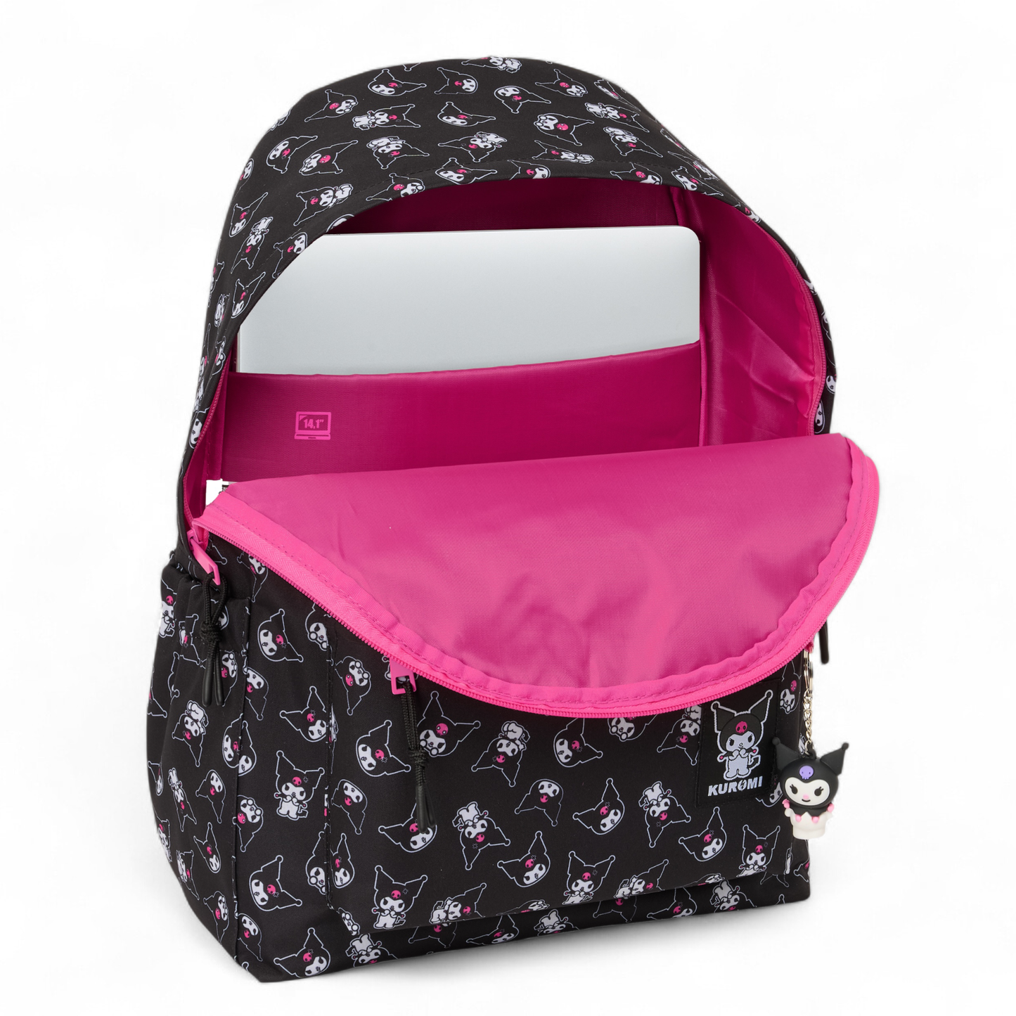 Kuromi - Sac à dos pour ordinateur portable 14" - 43x31x13cm - Safta J'M T Créa