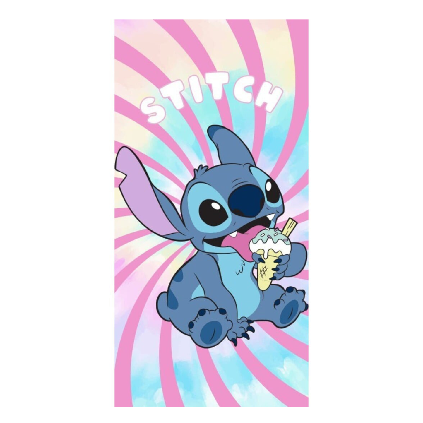 LILO & STITCH - Glace - Serviette de plage 100% Polyester - 70x140cm - AyMax J'M T Créa
