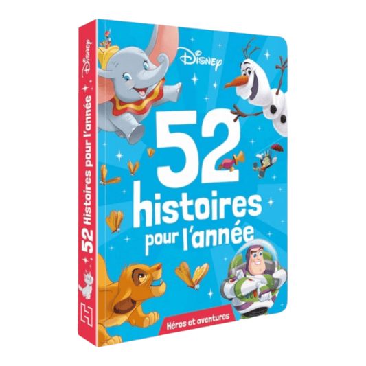 Livre - 52 Histoires pour l'année - Héros et aventures - Disney - Hachette Jeunesse J'M T Créa