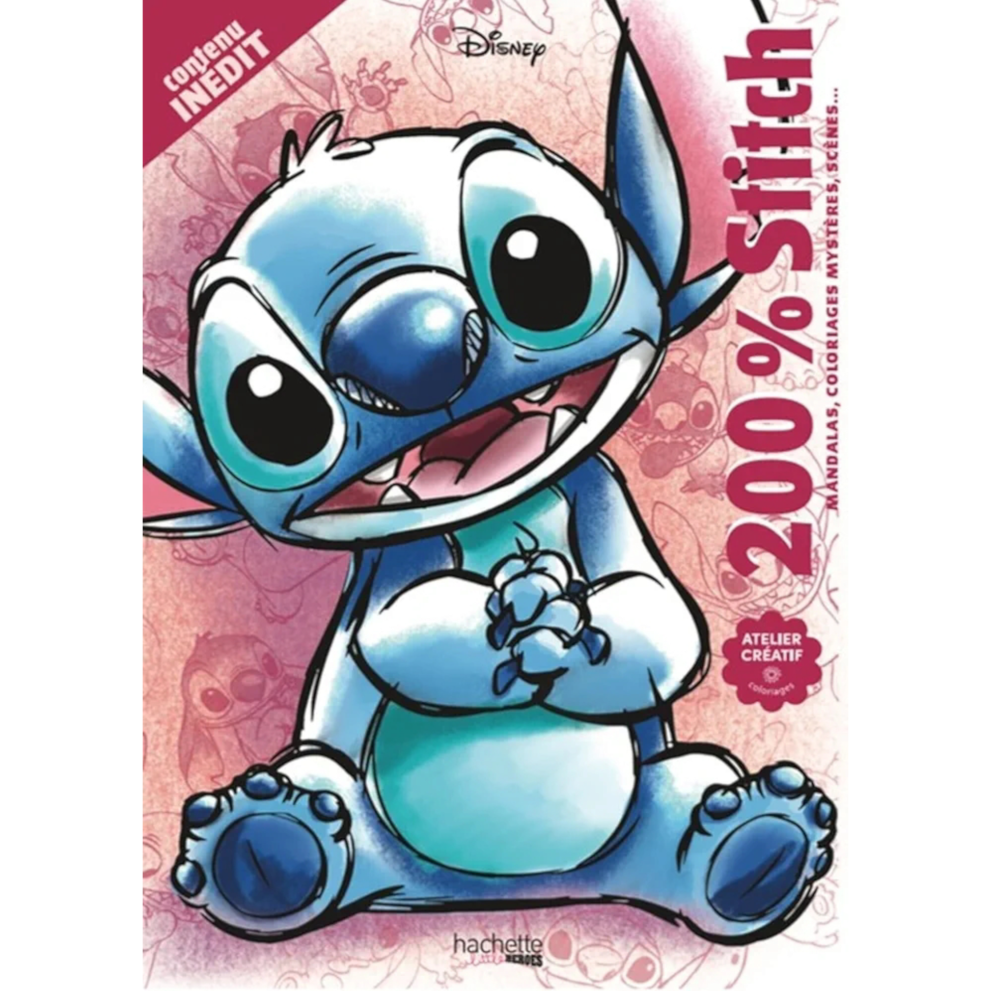 Livre de coloriages Disney - 200% Stitch - Coloriages Art Thérapie - Hachette Heroes J'M T Créa