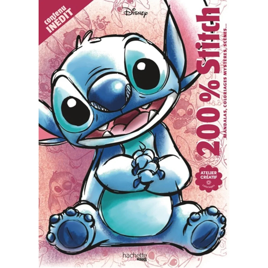 Livre de coloriages Disney - 200% Stitch - Coloriages Art Thérapie - Hachette Heroes J'M T Créa