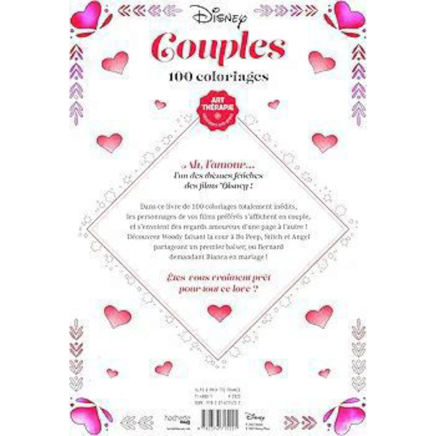 Livre de coloriages Disney - Couples - Coloriages Art Thérapie - Hachette Heroes J'M T Créa