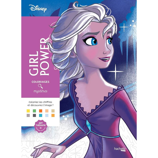 Livre de coloriages mystères Disney - Girl Power - Coloriages Art Thérapie - Hachette Heroes J'M T Créa