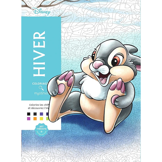 Livre de coloriages mystères Disney - Hiver - Coloriages Art Thérapie - Hachette Heroes J'M T Créa