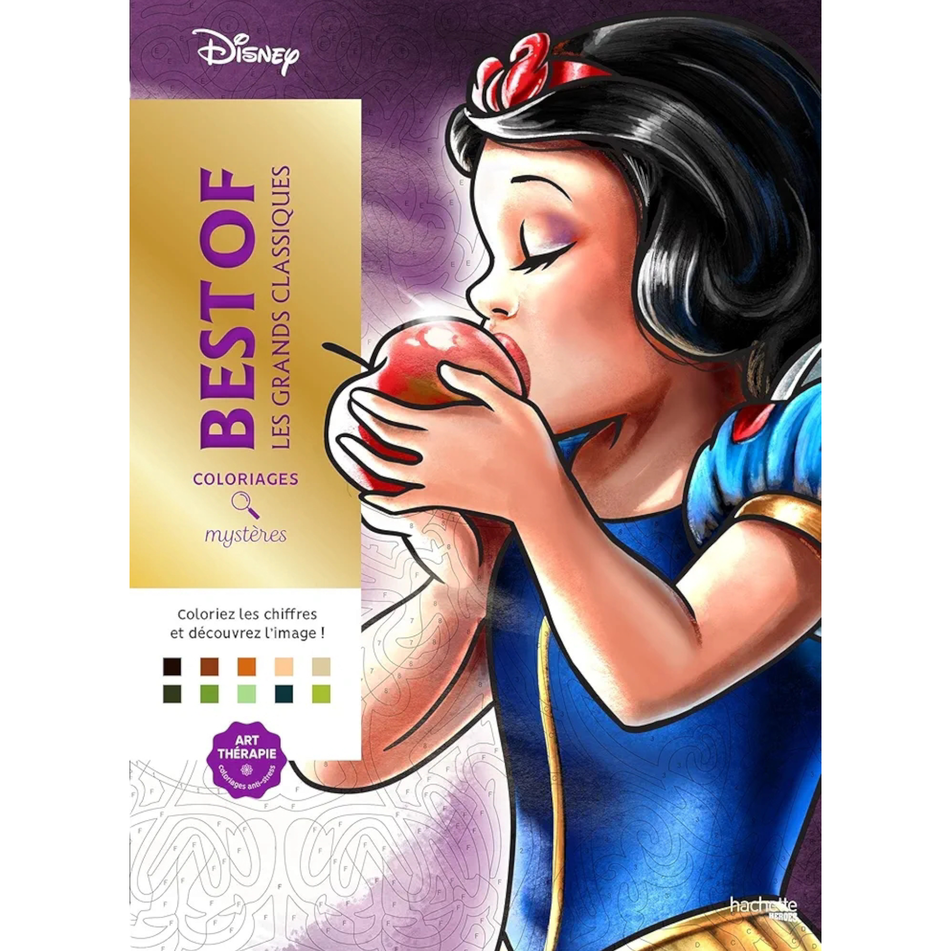 Livre de coloriages mystères Disney - Les grands classiques - Best Of - Coloriages Art Thérapie - Hachette Heroes J'M T Créa