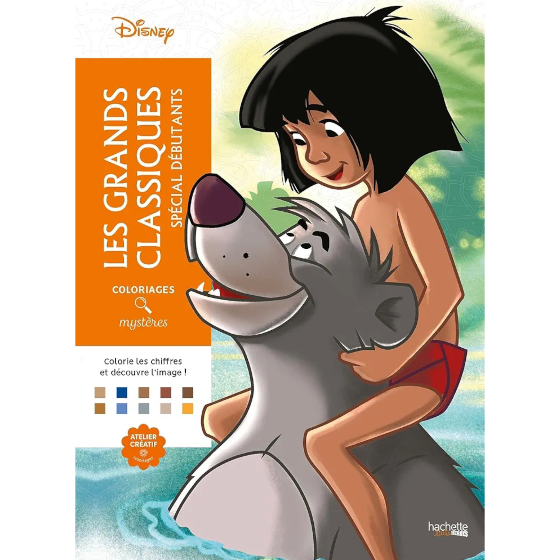 Livre de coloriages mystères Disney - Les grands classiques Spécial débutants - Coloriages Art Thérapie - Hachette Heroes J'M T Créa