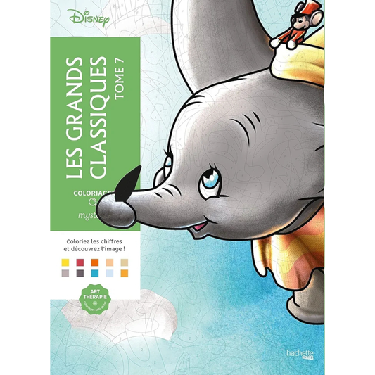 Livre de coloriages mystères Disney - Les grands classiques - Tome 7 - Coloriages Art Thérapie - Hachette Heroes J'M T Créa