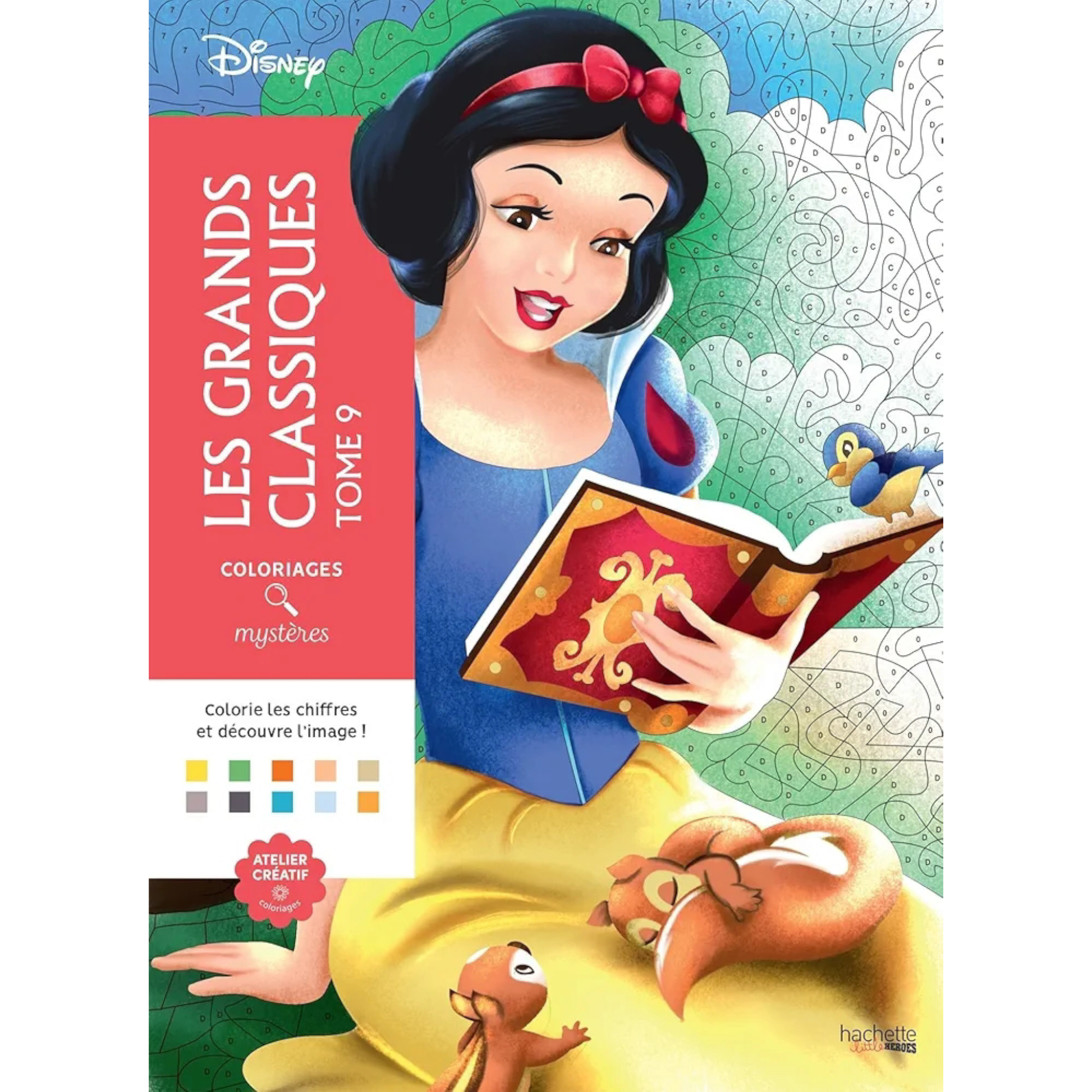 Livre de coloriages mystères Disney - Les grands classiques - Tome 9 - Coloriages Art Thérapie - Hachette Heroes J'M T Créa