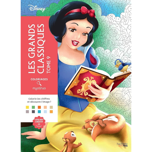 Livre de coloriages mystères Disney - Les grands classiques - Tome 9 - Coloriages Art Thérapie - Hachette Heroes J'M T Créa