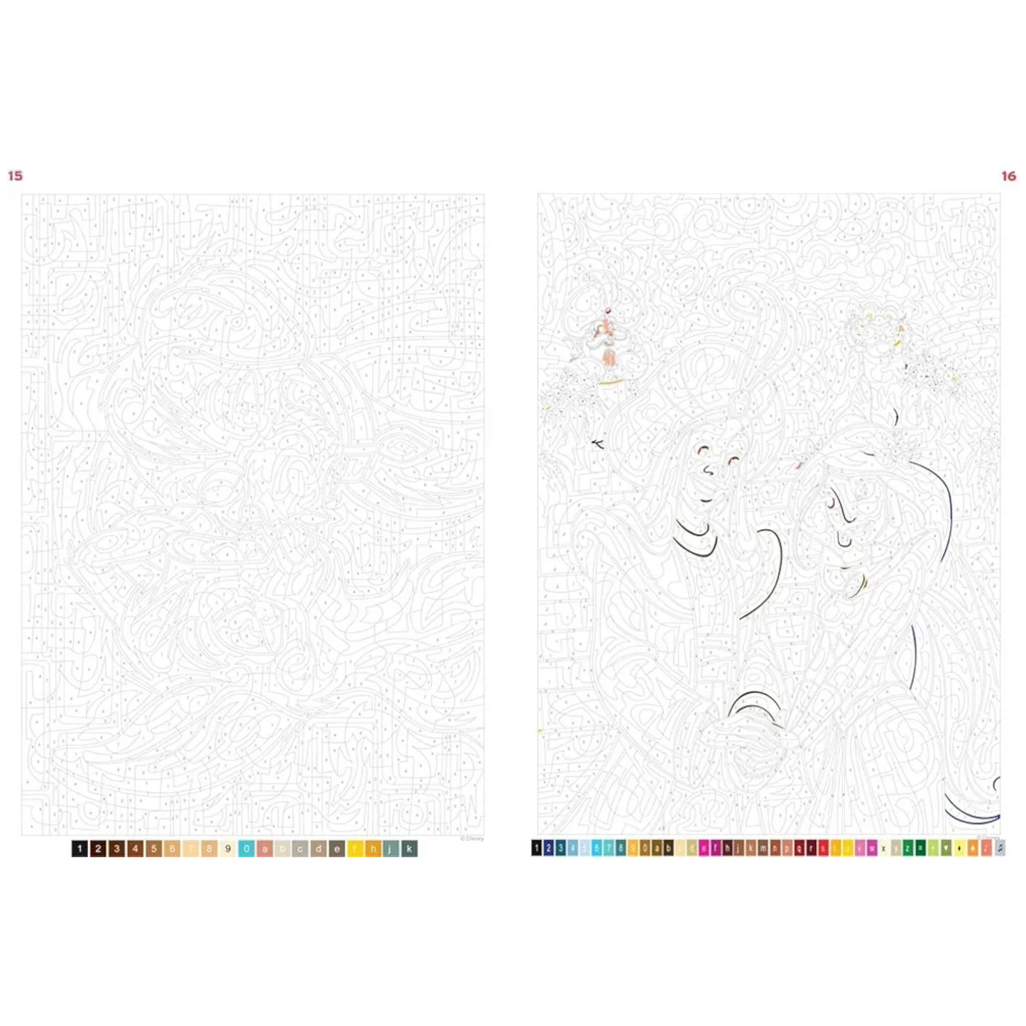 Livre de coloriages mystères Disney - Love Story - Coloriages Art Thérapie - Hachette Heroes J'M T Créa