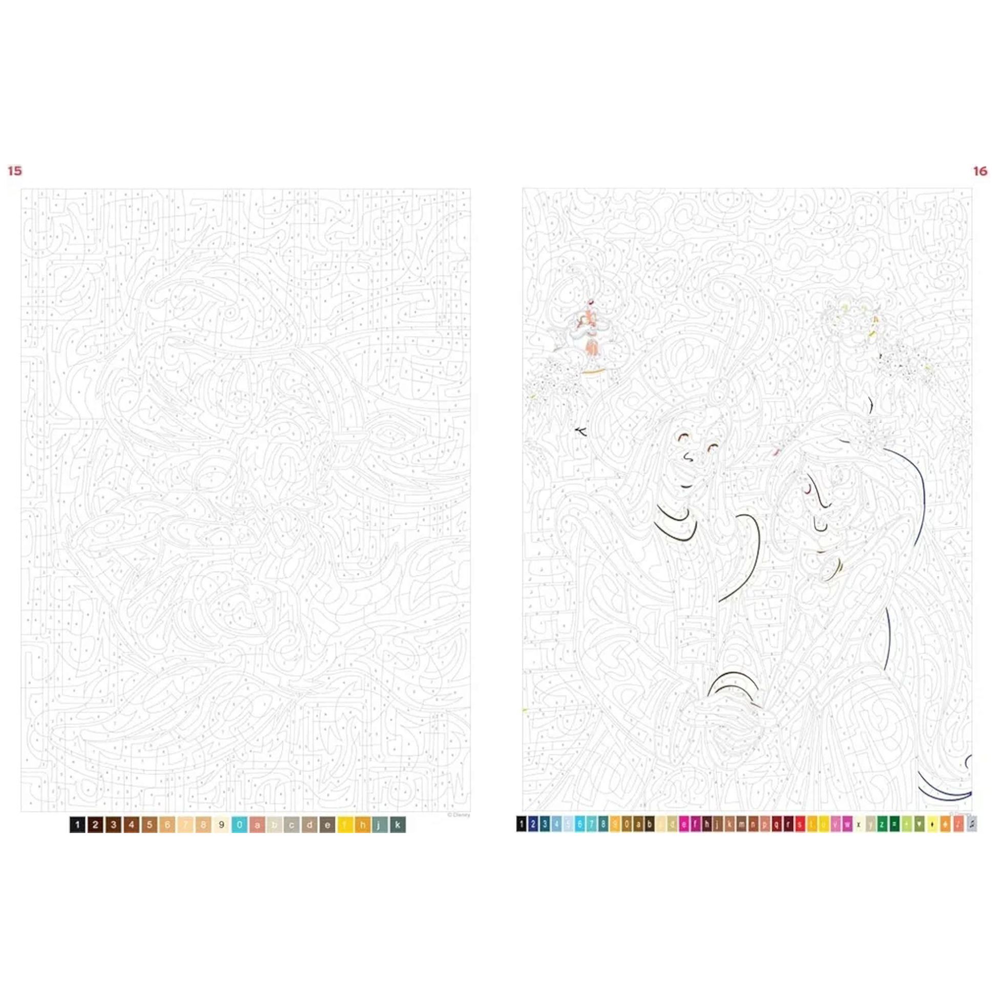 Livre de coloriages mystères Disney - Love Story - Coloriages Art Thérapie - Hachette Heroes J'M T Créa