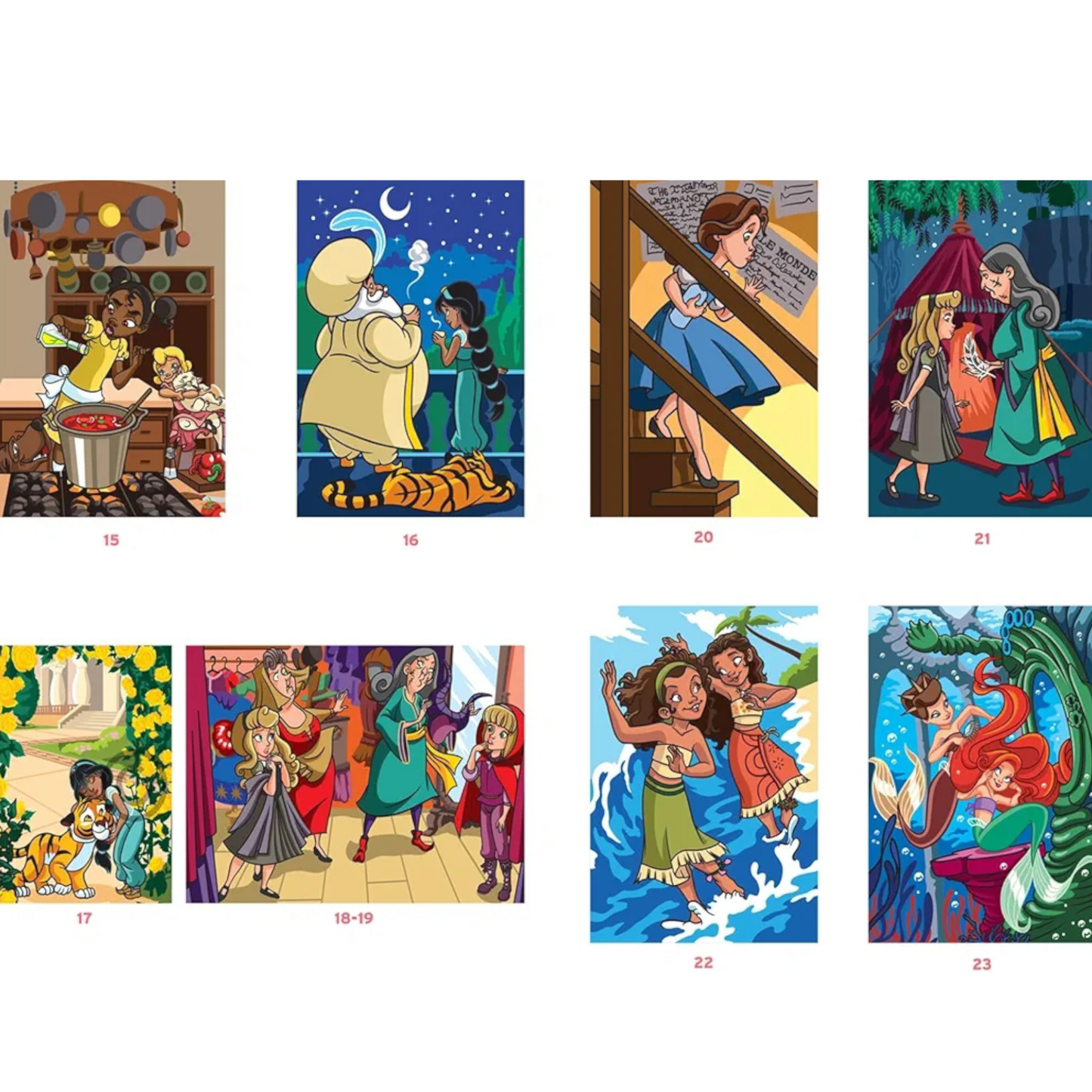 Livre de coloriages mystères Disney - Petites Princesses - Coloriages Art Thérapie - Hachette Heroes J'M T Créa