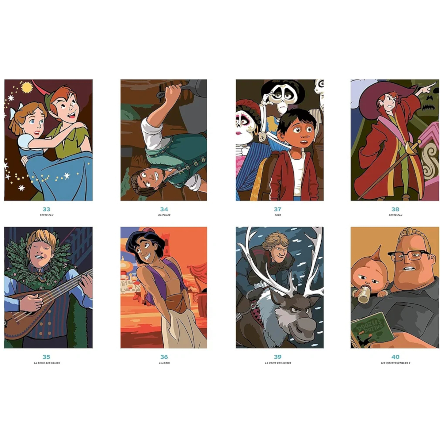 Livre de coloriages mystères Disney - Princes et Héros - Coloriages Art Thérapie - Hachette Heroes J'M T Créa