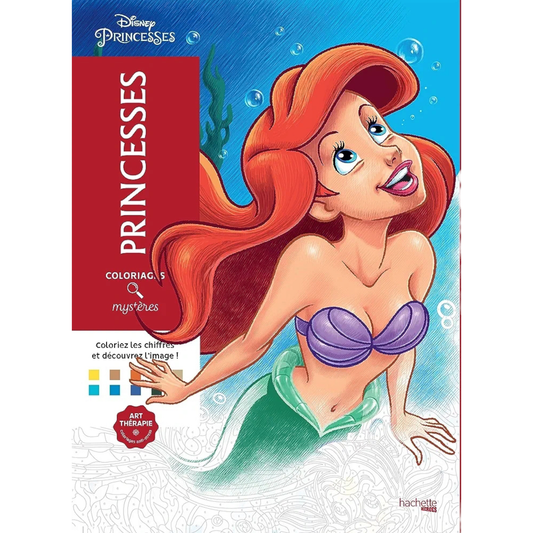 Livre de coloriages mystères Disney - Princesses - Coloriages Art Thérapie - Hachette Heroes J'M T Créa