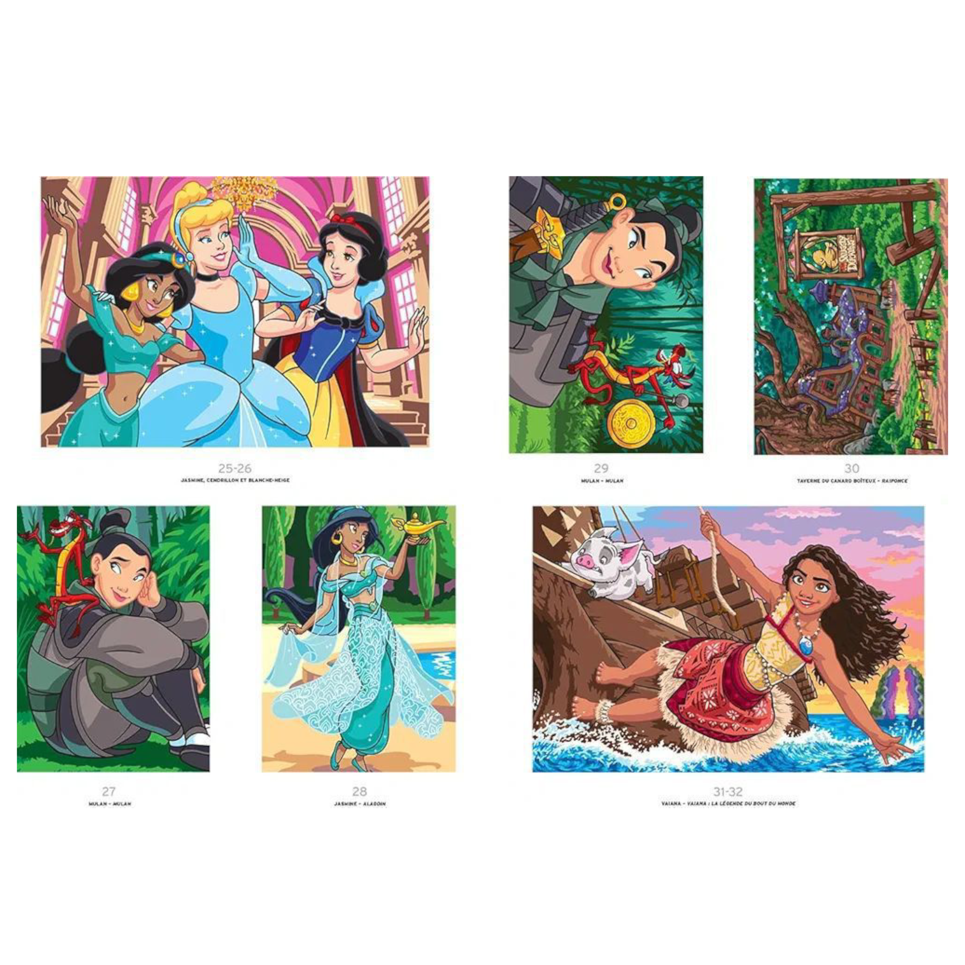 Livre de coloriages mystères Disney - Princesses Tome 2 - Coloriages Art Thérapie - Hachette Heroes J'M T Crea