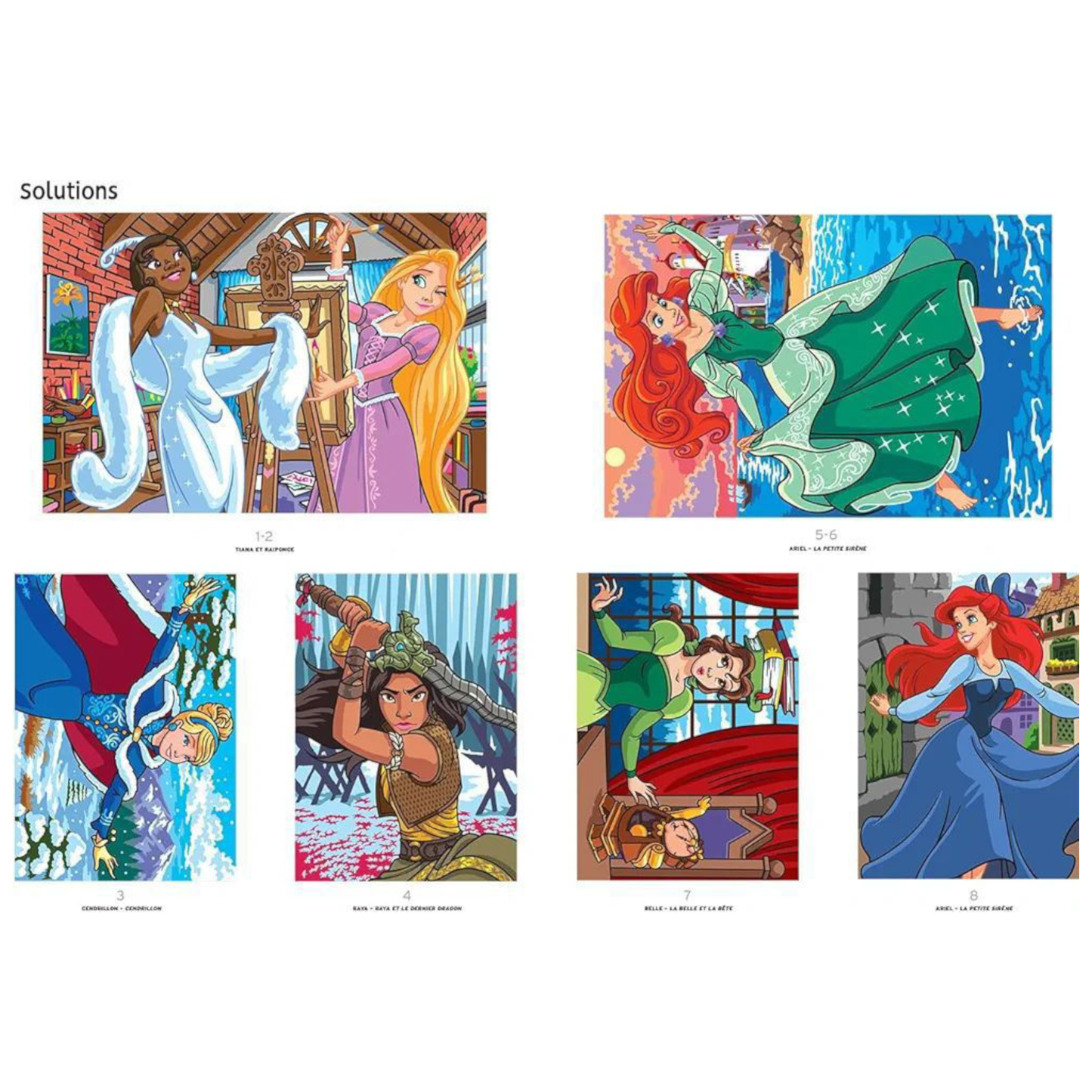 Livre de coloriages mystères Disney - Princesses Tome 2 - Coloriages Art Thérapie - Hachette Heroes J'M T Crea