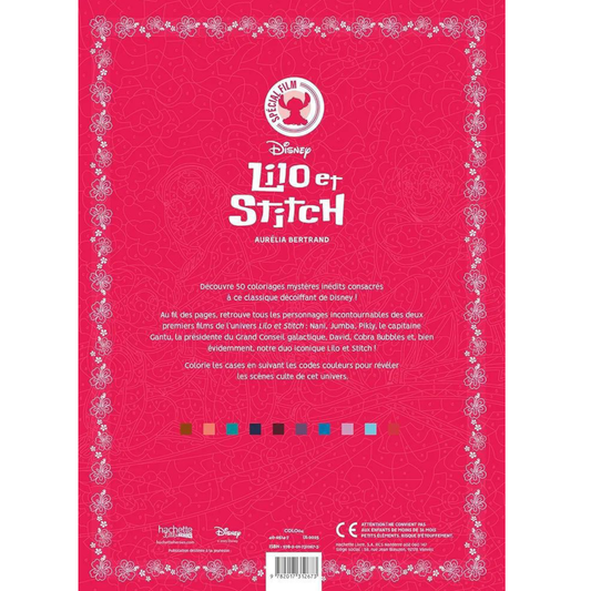 Livre de coloriages mystères Disney - Spécial Film Lilo & Stitch - Coloriages Art Thérapie - Hachette Heroes J'M T Crea