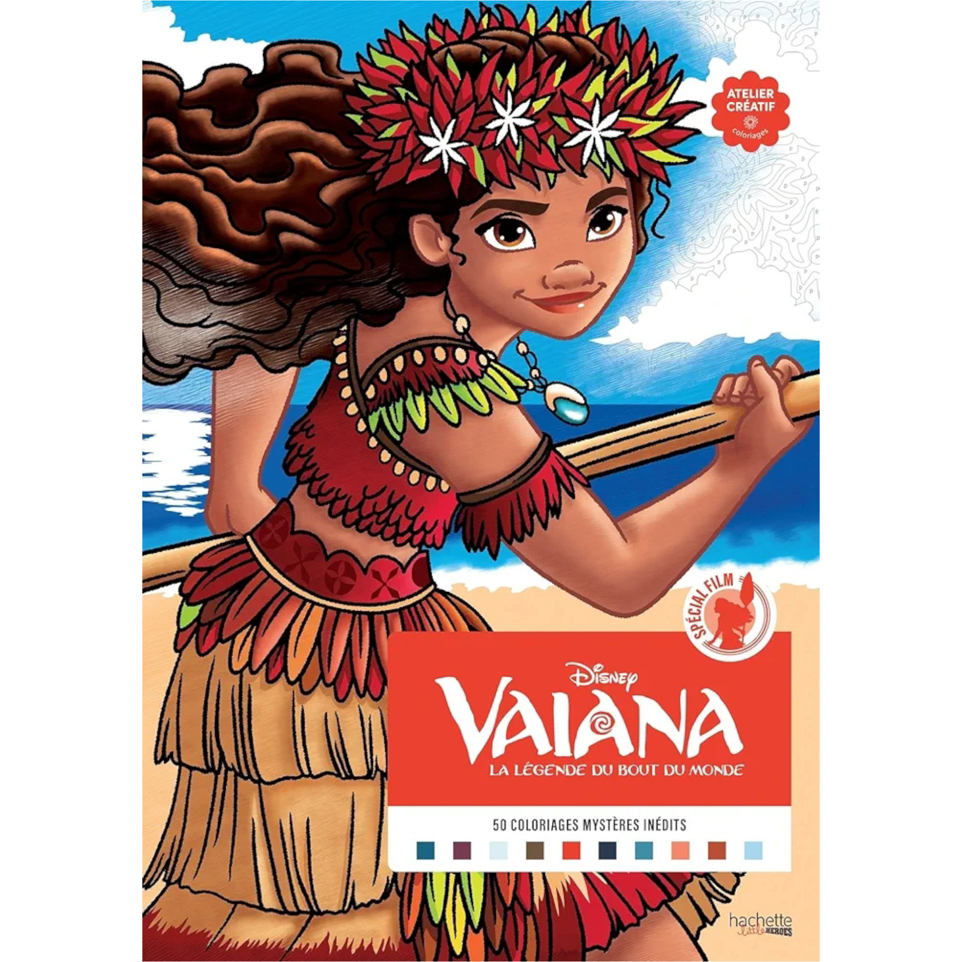 Livre de coloriages mystères Disney - Spécial film : Vaiana - Coloriages Art Thérapie - Hachette Heroes J'M T Créa