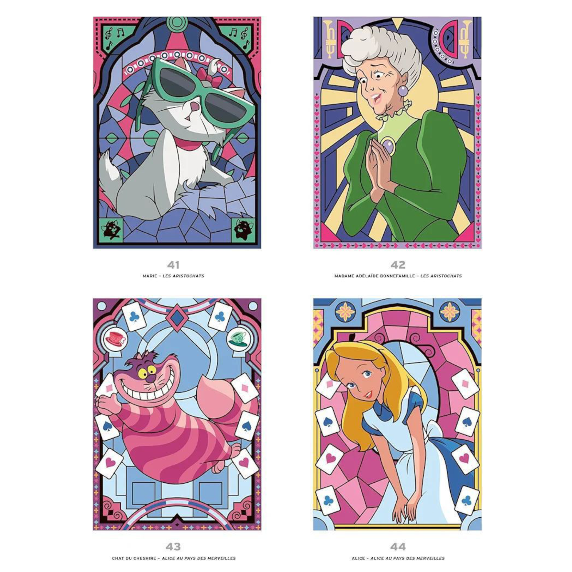 Livre de coloriages mystères Disney - Vitraux Tome 2 - Coloriages Art Thérapie - Hachette Heroes J'M T Crea