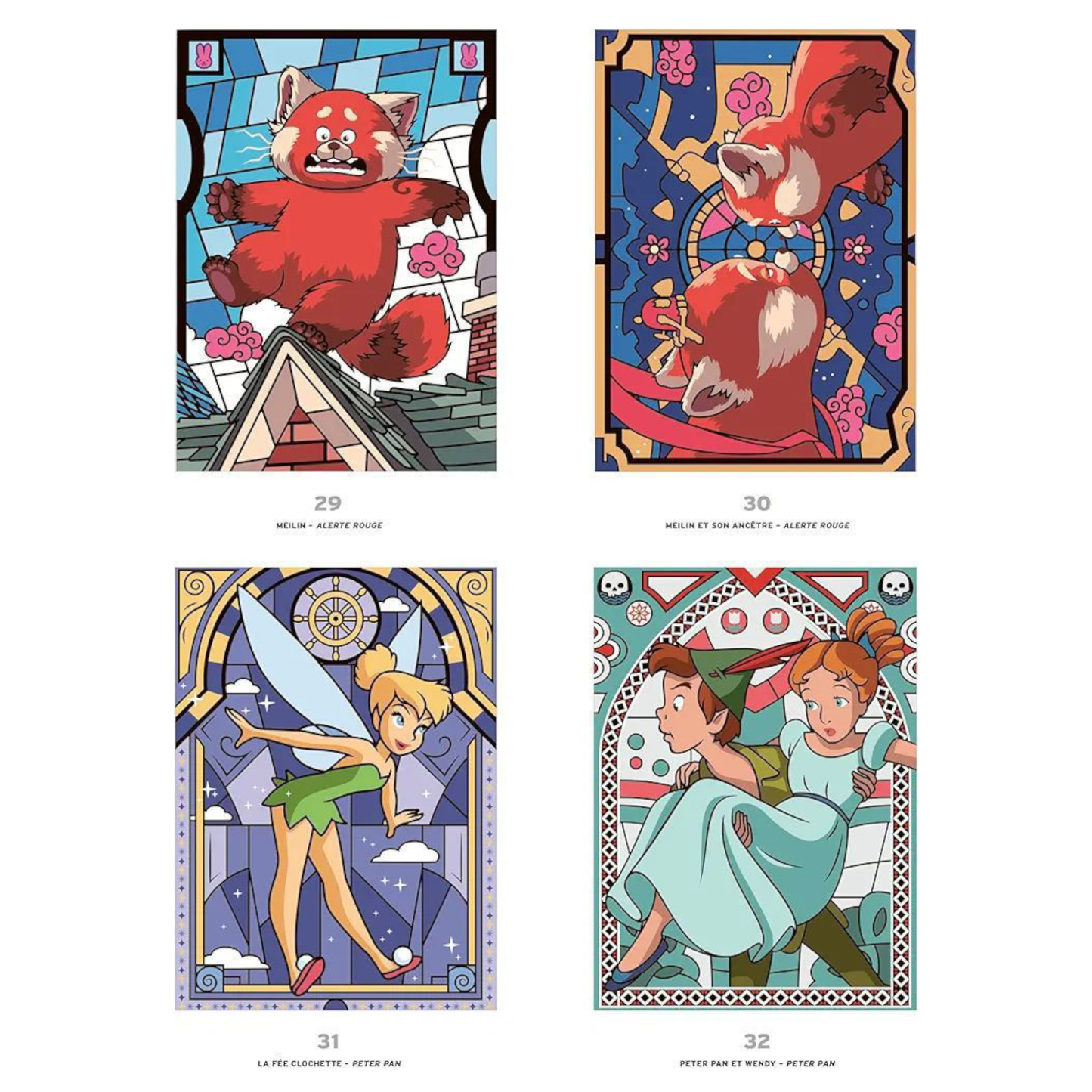 Livre de coloriages mystères Disney - Vitraux Tome 2 - Coloriages Art Thérapie - Hachette Heroes J'M T Crea