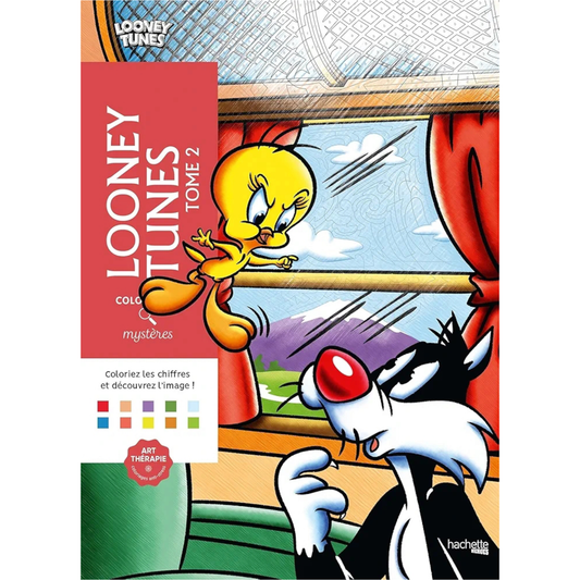 Livre de coloriages mystères Looney Tunes - Tome 2 - Coloriages Art Thérapie - Hachette Heroes J'M T Créa