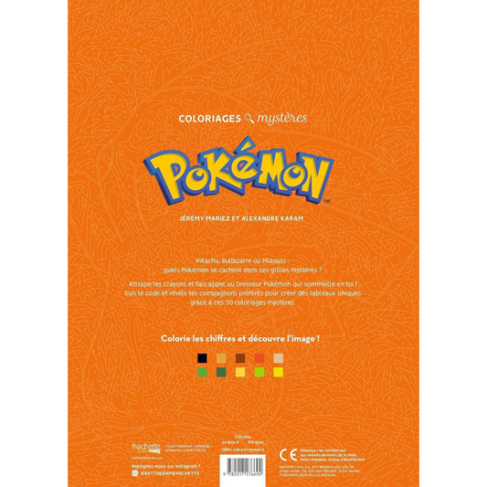 Livre de coloriages mystères - Pokémon - Coloriages Art Thérapie - Hachette Heroes J'M T Crea