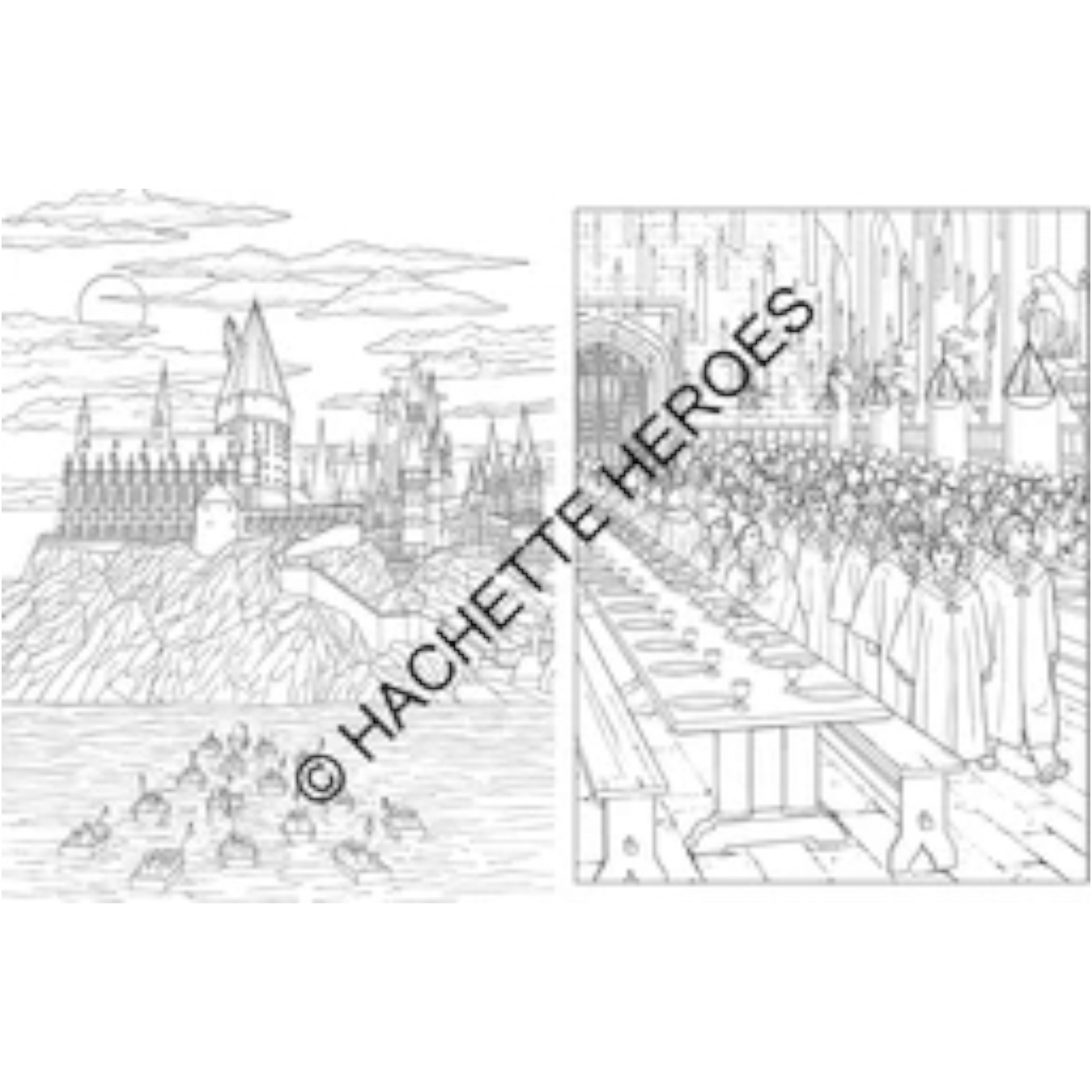 Livre de coloriages officiel Harry Potter - Poudlard - Coloriages Art Thérapie - Hachette Heroes J'M T Créa