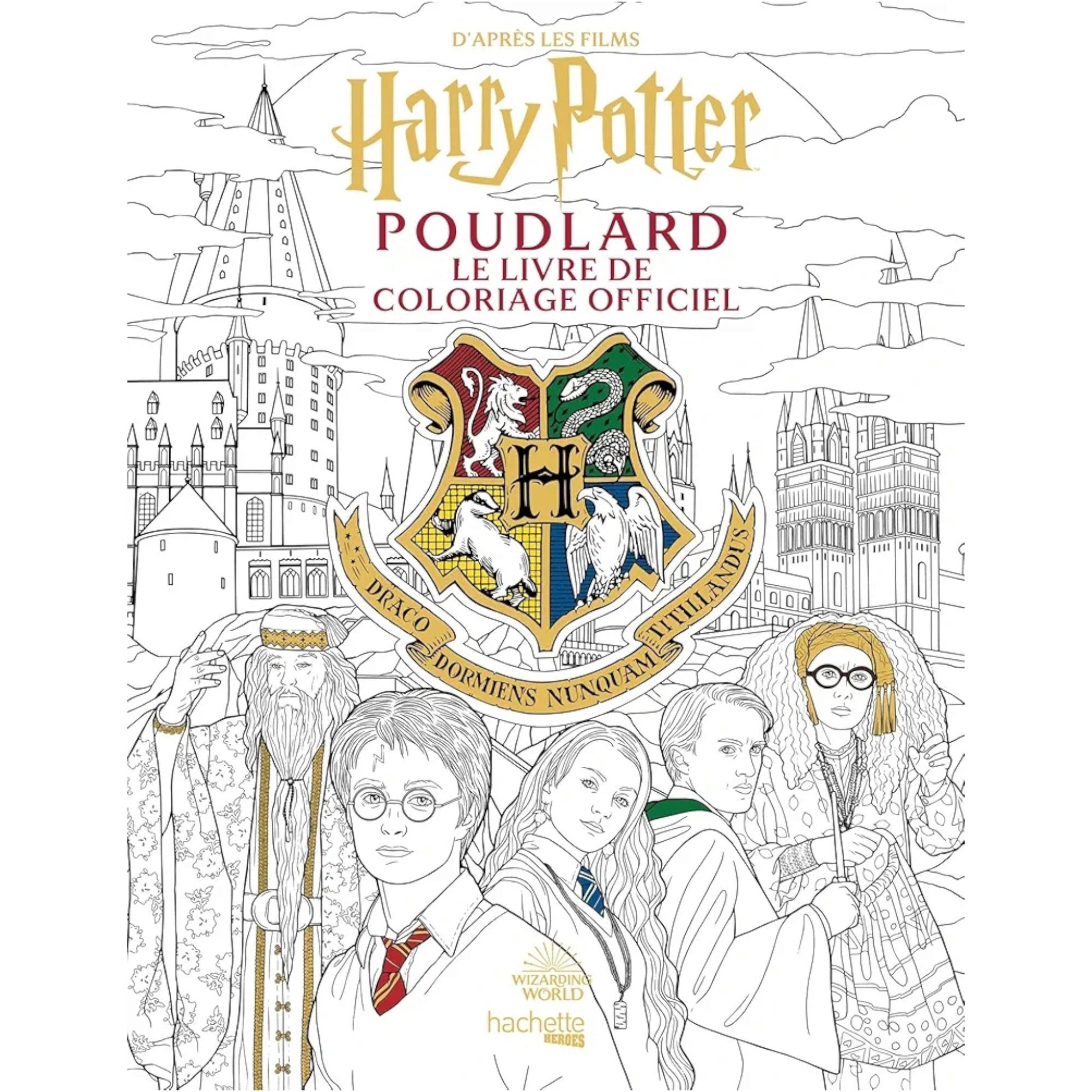 Livre de coloriages officiel Harry Potter - Poudlard - Coloriages Art Thérapie - Hachette Heroes J'M T Créa