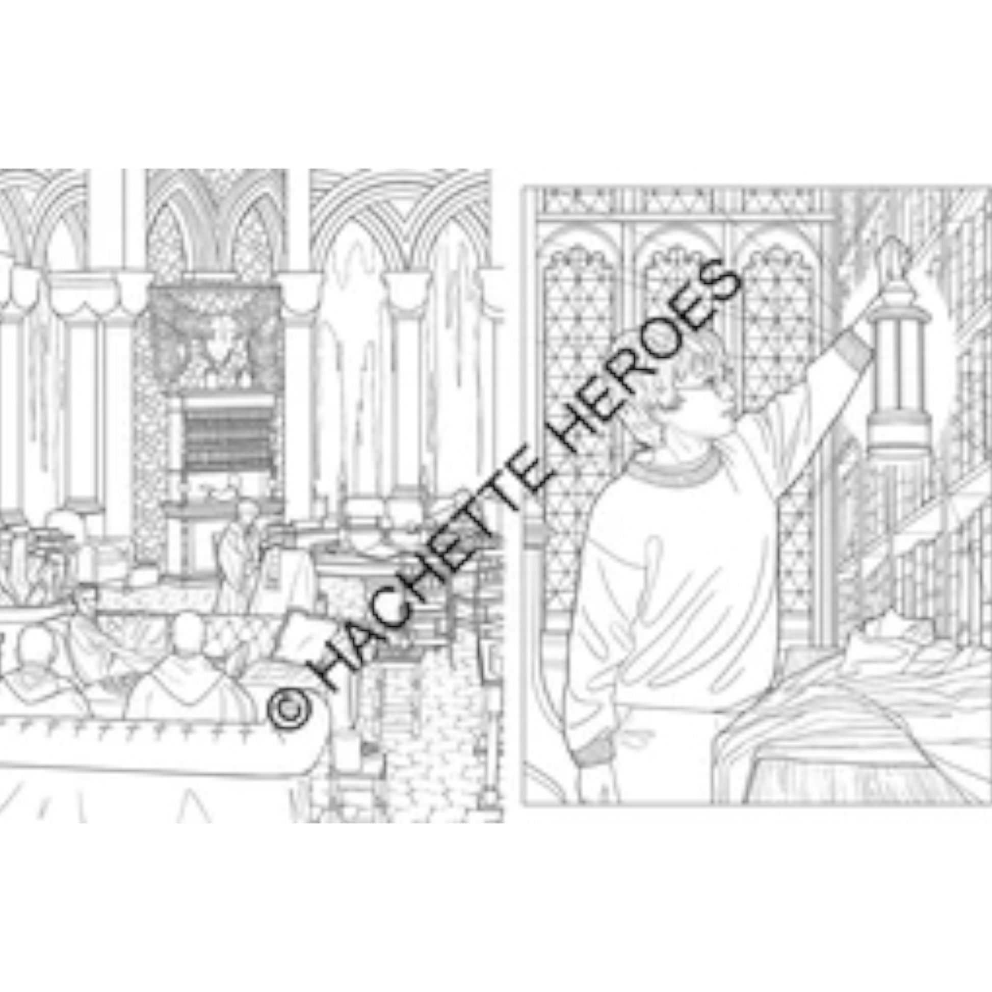 Livre de coloriages officiel Harry Potter - Poudlard - Coloriages Art Thérapie - Hachette Heroes J'M T Créa