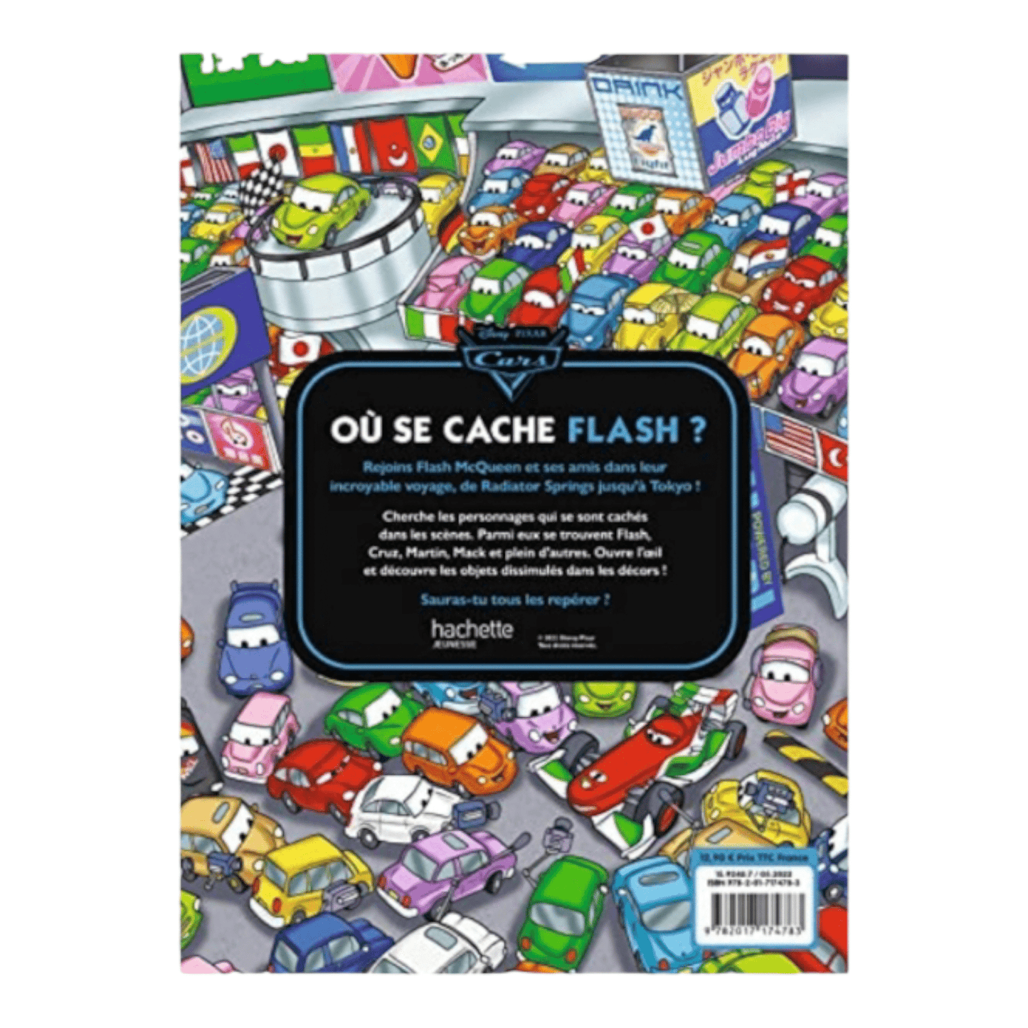 Livre - Où se cache Flash ? - Cherche et trouve - Disney Pixar - Hachette Jeunesse J'M T Créa