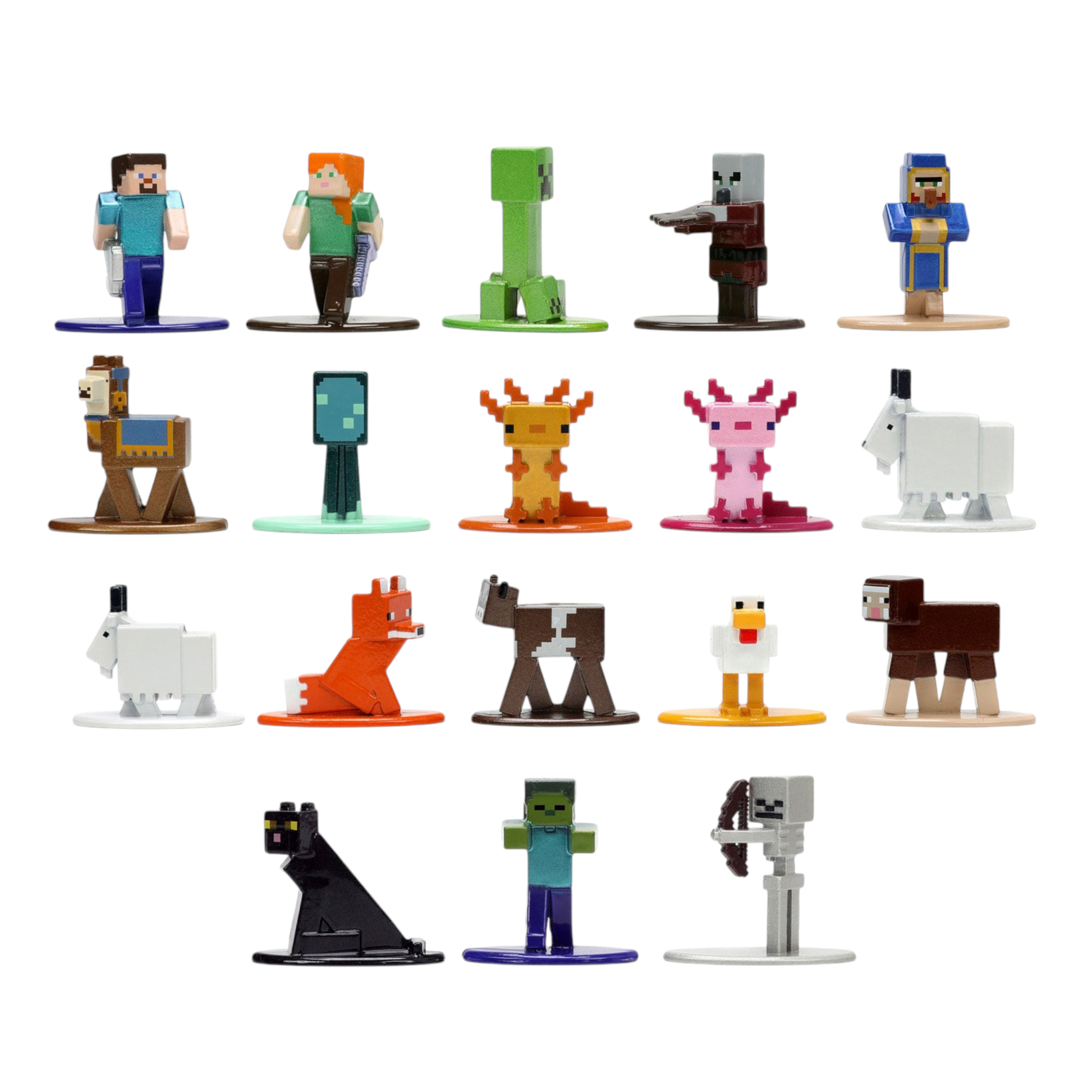 MINECRAFT - Multi Pack de Nano Figurines 4cm - 18pcs - Wave 8 - Jada Toys J'M T Créa