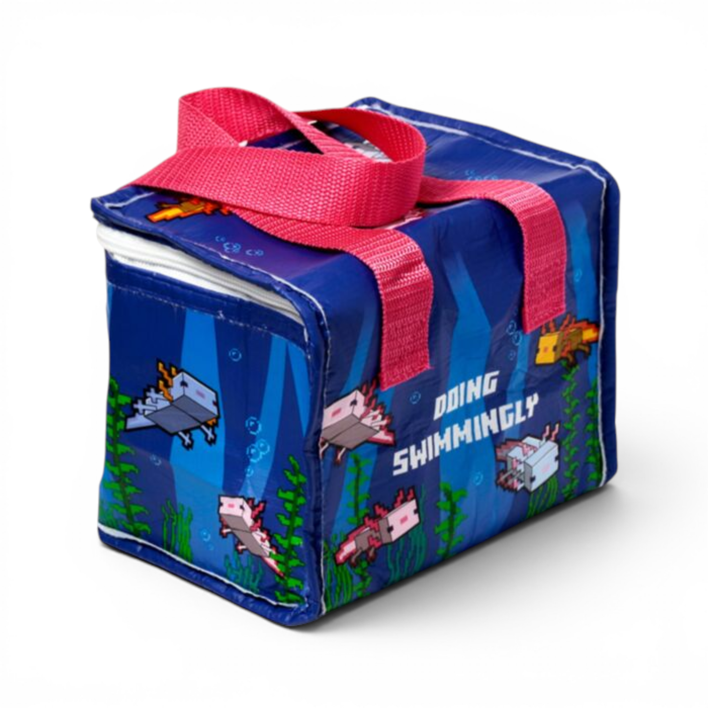 MINECRAFT - Sac isotherme RPET - Sac à déjeuner Axolotl - Puckator J'M T Créa