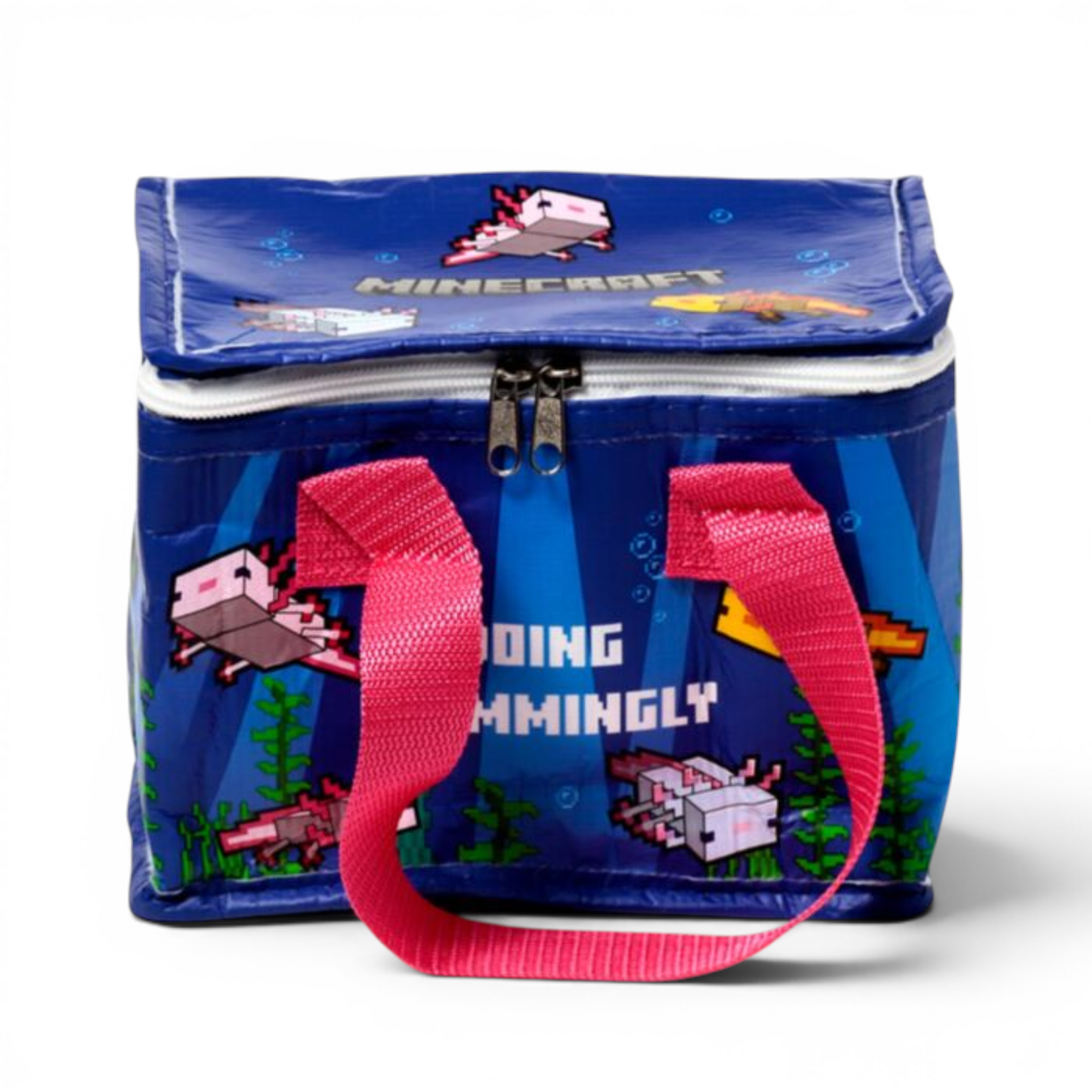 MINECRAFT - Sac isotherme RPET - Sac à déjeuner Axolotl - Puckator J'M T Créa
