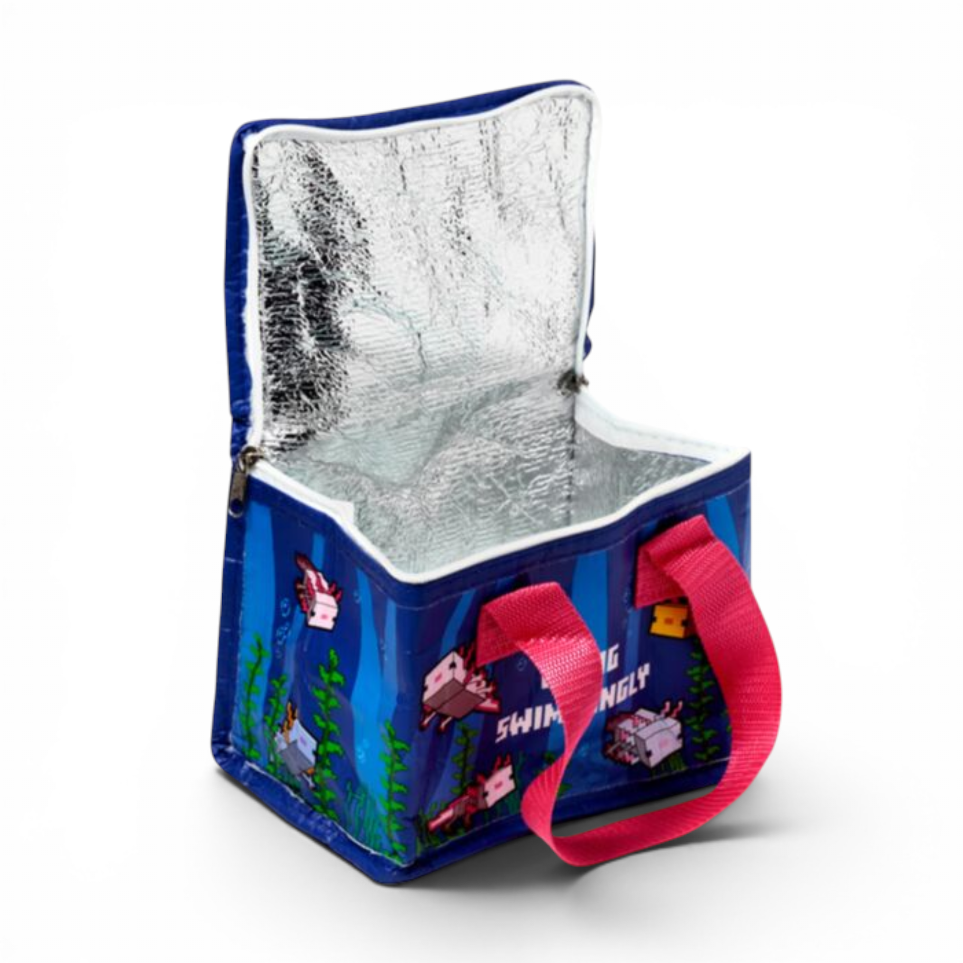 MINECRAFT - Sac isotherme RPET - Sac à déjeuner Axolotl - Puckator J'M T Créa