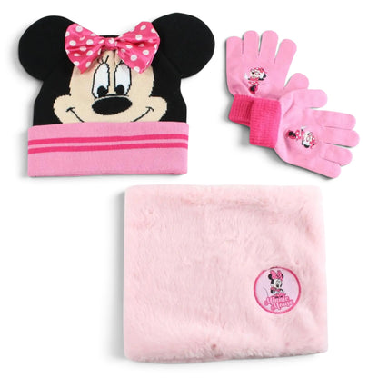 MINNIE MOUSE - Bonnet, gants et snood Minnie Mouse Disney J'M T Créa