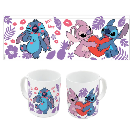 Mug en céramique 325 ml - Love - Stitch & Angel - Disney J'M T Crea