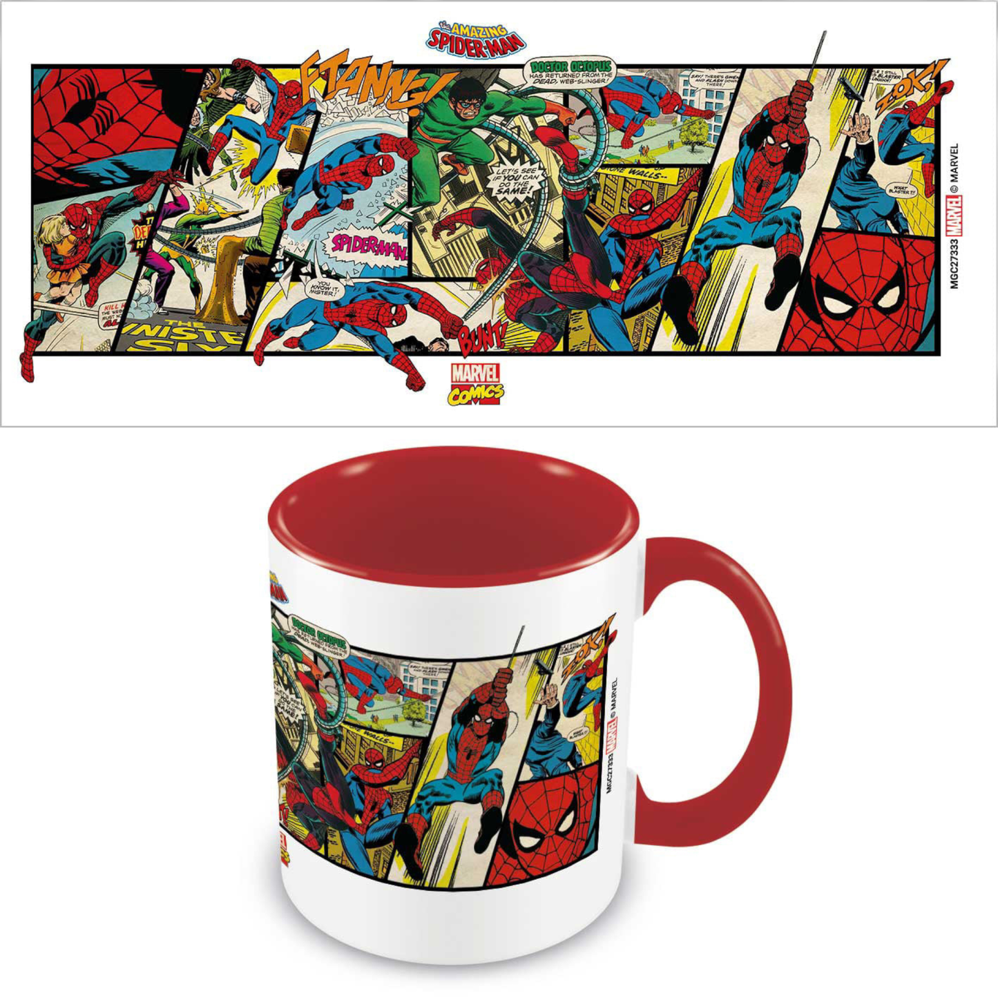 Mug en céramique intérieur coloré 325 ml - Comics - Spiderman - Marvel J'M T Crea