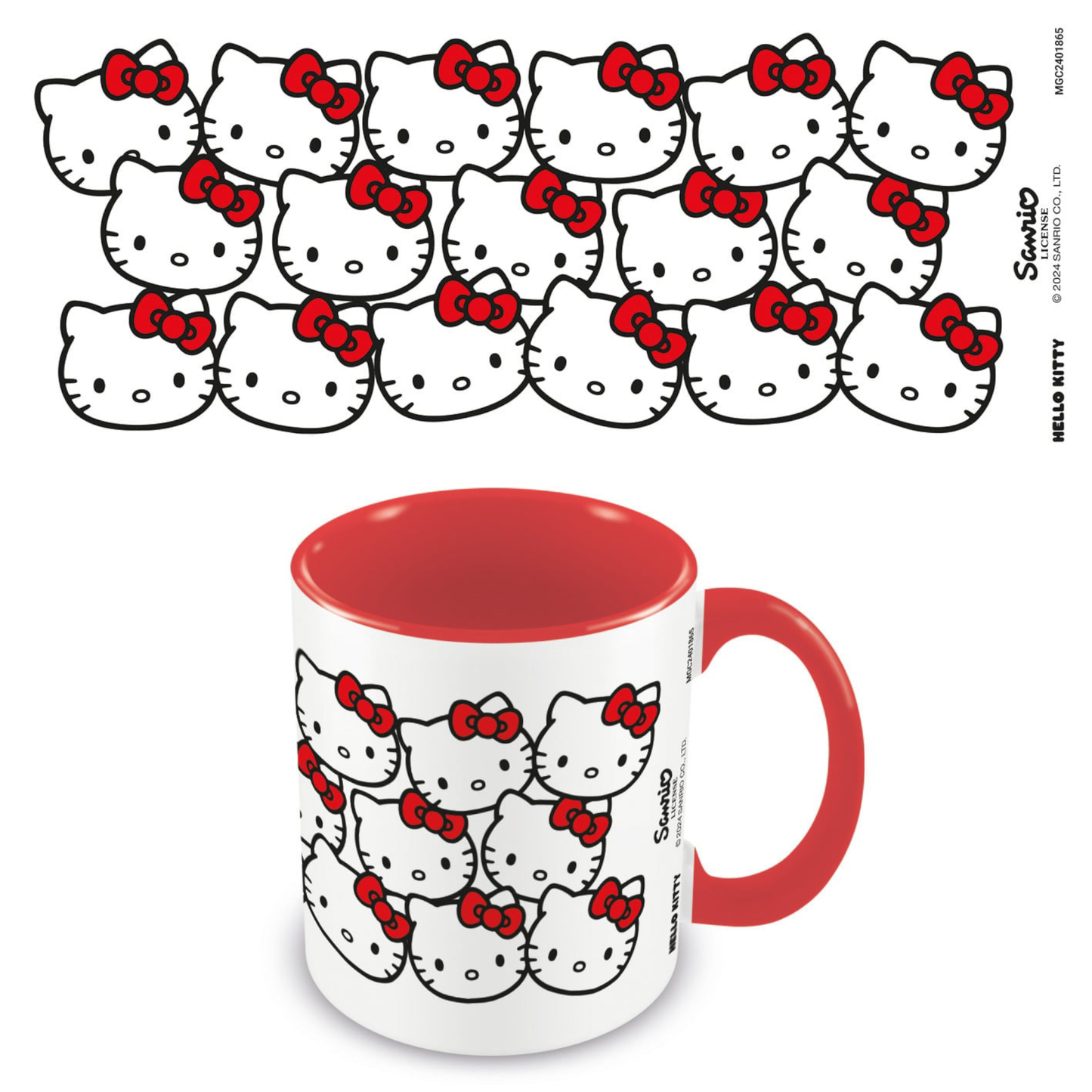 Mug en céramique intérieur coloré 325 ml - Many Kittys - Hello Kitty - Sanrio J'M T Crea