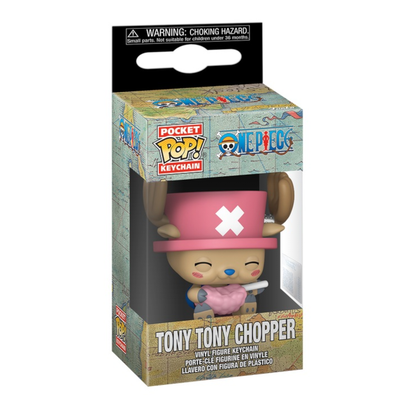 ONE PIECE - Pocket Pop Keychains - Chopper avec barbe à papa - Funko J'M T Créa