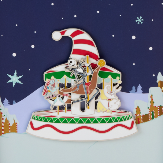 Pin's de collection - Collector Box Pin - NBX Christmas Town Carousel Sliding - Disney - Loungefly J'M T Créa