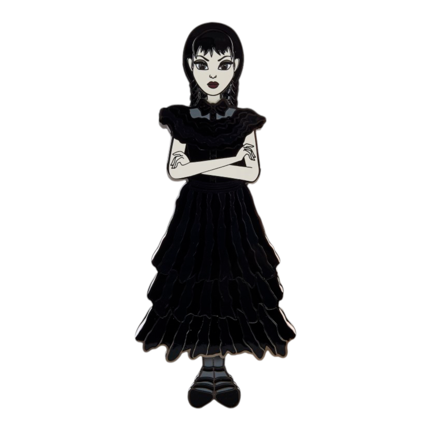 Pin's magnétique avec accessoires - Peper Doll Pin Wednesday Addams - Wednesday - Loungefly J'M T Créa