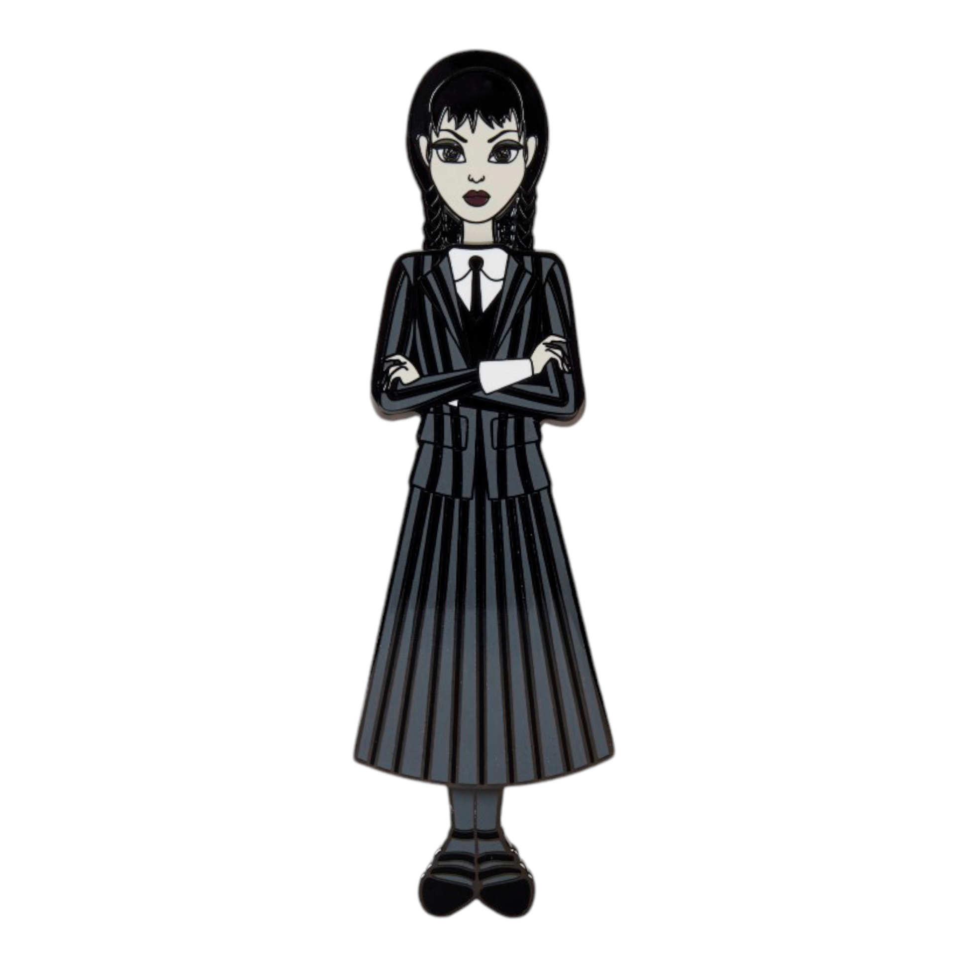 Pin's magnétique avec accessoires - Peper Doll Pin Wednesday Addams - Wednesday - Loungefly J'M T Créa