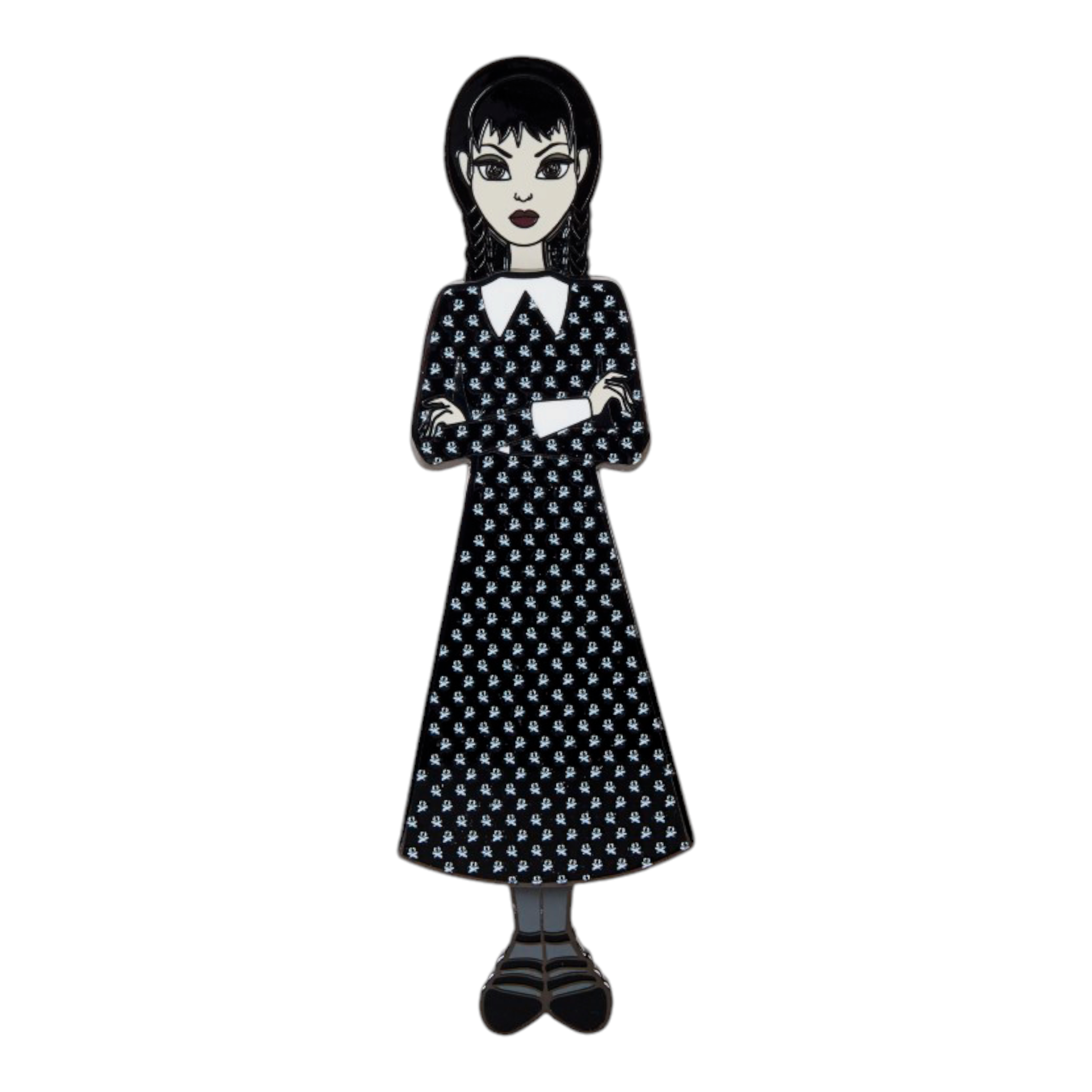 Pin's magnétique avec accessoires - Peper Doll Pin Wednesday Addams - Wednesday - Loungefly J'M T Créa